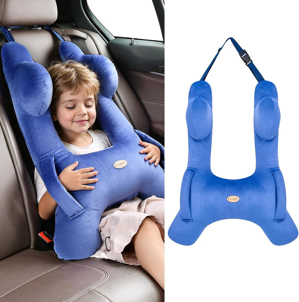 FLORICH Kids Travel Pillow, Car Sleeping Travel Pillow for Kids, Washable H-Shaped Pillow for Adults and Children to Support Head and…