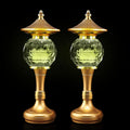 1 Pair-7 Color LED Lotus Flower Lamp - Pineapple Shape Crystal Lotus Buddhist Lamp Lights, Buddha Lamp Light with Adjustable Switch for…