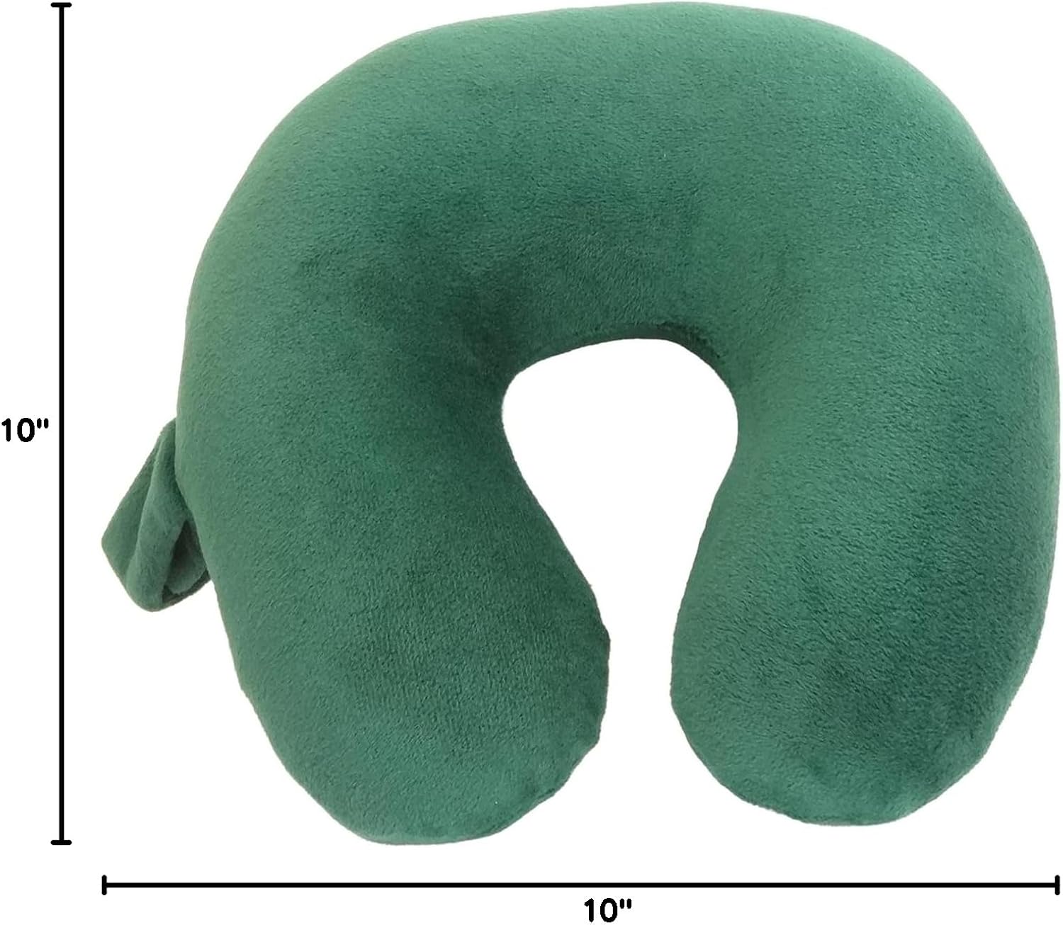 Wolf Essentials Kids Travel Neck Pillow - Cozy Soft Microfiber, Compact Design for Airplane, Car Seat, or Toddler Travel Support – Hunter…