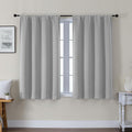 Gwine Blackout Curtains for Bedroom 45 Inch Length, Thermal Insulated Room Darkening Short Curtains, Rod Pocket Drapes for Bathroom…