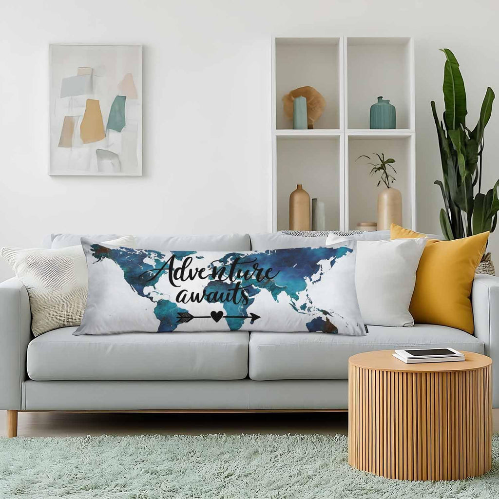 Body Pillowcases with Zipper Adventure Awaits, Cozy Body Pillow Covers Cushion Cover 20 X 54 Inch, Retro World Map Outdoor Body Pillow…