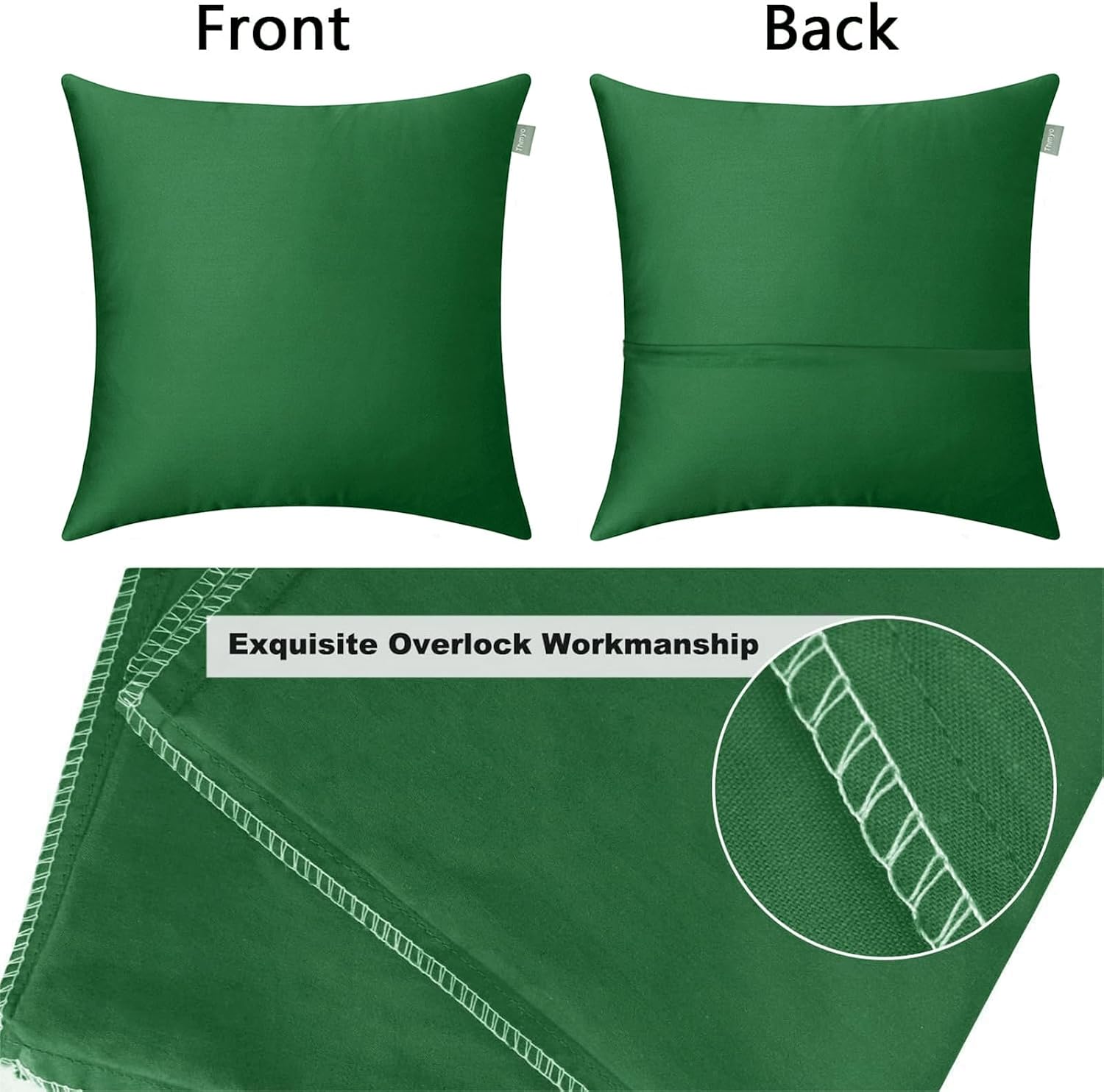 Thmyo 4-Pack 100% Cotton Comfortable Solid Decorative Throw Pillow Case Square Cushion Cover Sublimation Blank Pillow Covers DIY Throw Pill…