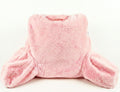 ComfortSpa Reading Pillow Replacement Cover for 19 inch Back Rest Pillow, Polyester Velour Machine Wash and Dry (Faux Fur Pink)