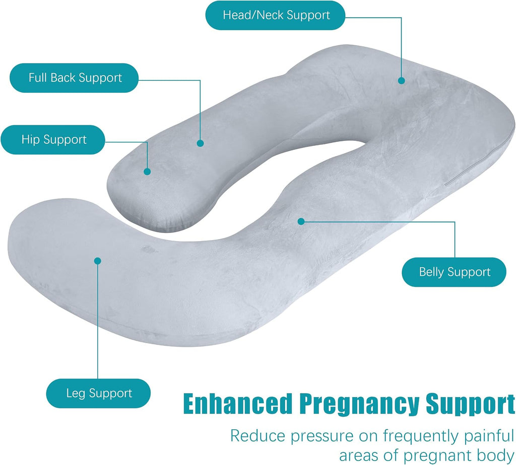 Cute Castle Pregnancy Pillows, Soft U-Shape Maternity Pillow with Removable Cover - Full Body Pillows for Adults Sleeping - Pregnancy…