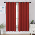 Cucraf Red Blackout Curtains 63 inch Length 2 Panels Set, Room Darkening Drapes for Living Room Bedroom, Thermal Insulated Light Blocking G…