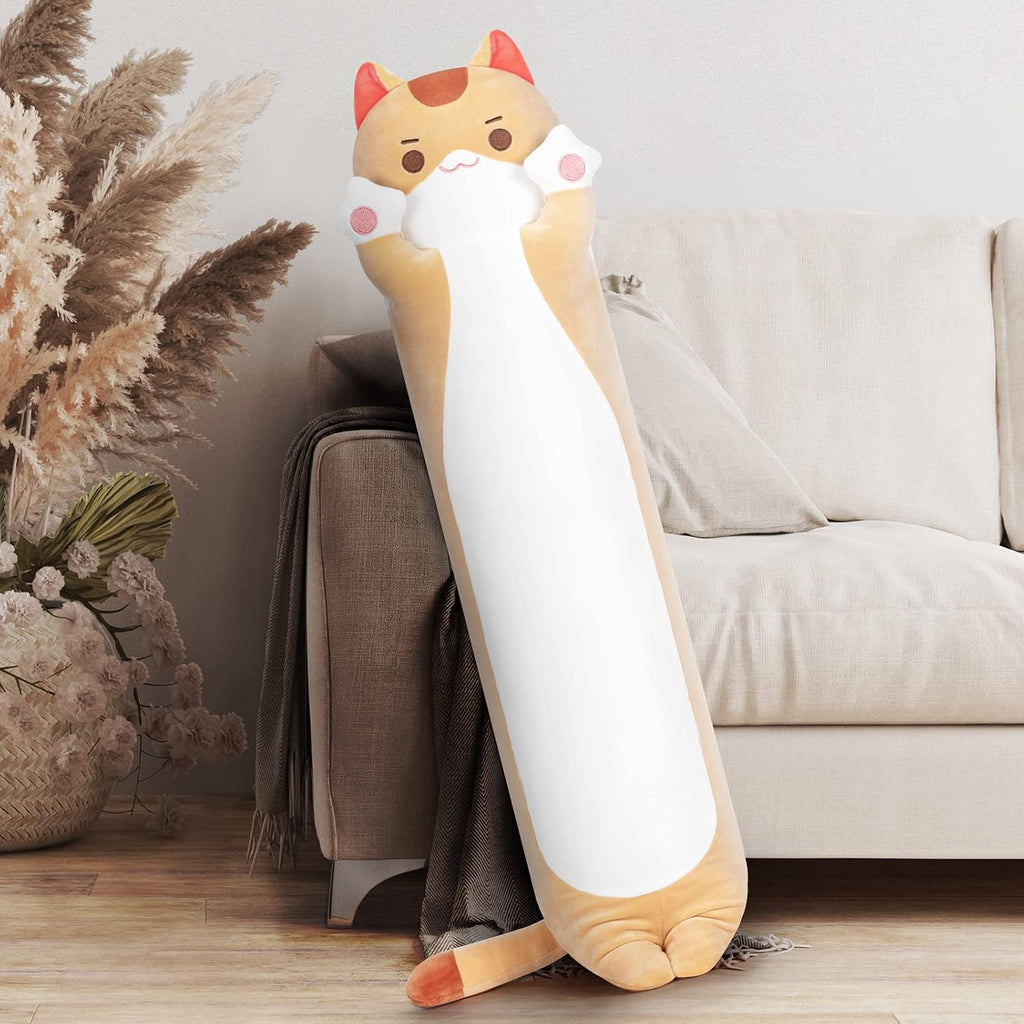 Mewaii Long Cat Plush Kawaii Kids Plush Toy Pillows, Cute Cat Stuffed Animals Soft Plushies, Kitten Big Plush Toys Throw Body Pillow Doll…