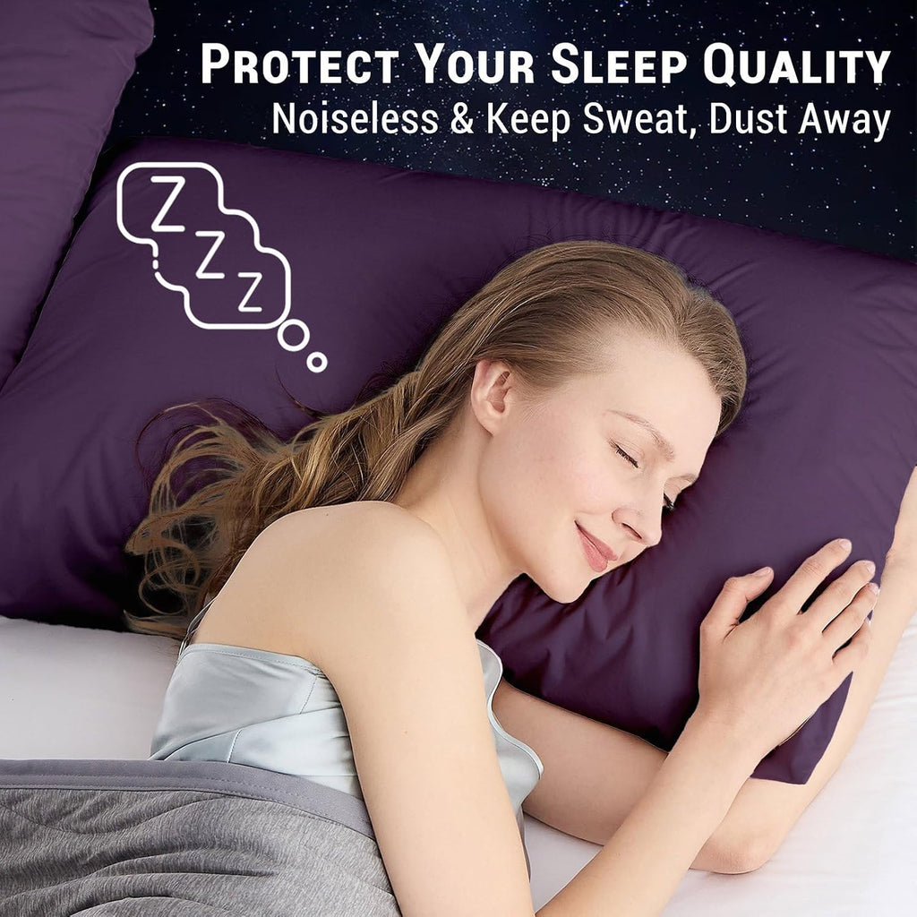 Gogreen Bamboo Rayon Waterproof Pillow Protector, Breathable Pillow Cover, Cooling Pillow Case Protector with Zipper, Super Soft Pillow Cas…