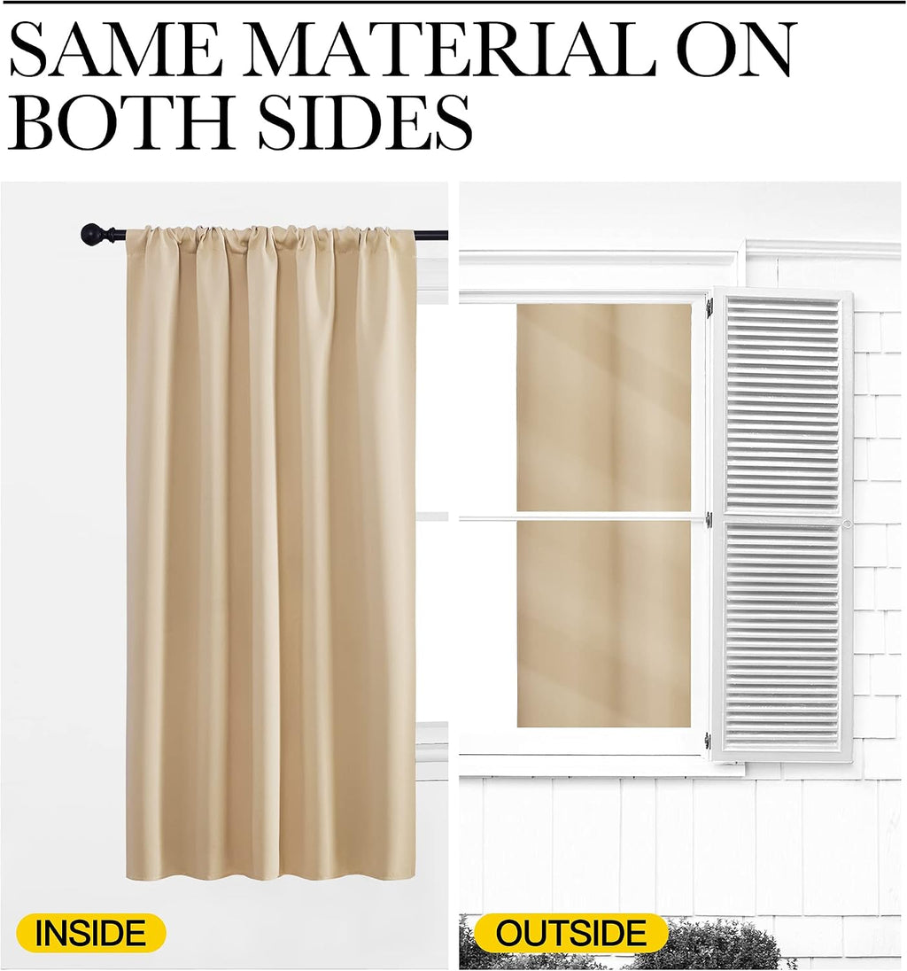 NICETOWN Blackout Room Darkening Curtains - Home Decoration Light & Noise Reducing Thermal Insulated Window Draperies with Rod Pocket Top…