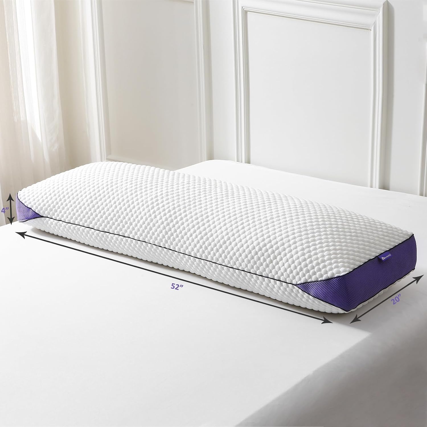 HOMELAB Adjustable Shredded Memory Foam Body Pillow, Cooling Long Pillow with Washable Cover, Full Support for Side Sleepers, Back, Hip &…