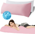 Ubauba Memory Foam Body Pillow with Cover, Full Large Body Pillows Insert for Adults with Envelope Closure Pillowcase, Firm & Fluffy Long…