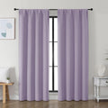Simplebrand Ava Lilac Blackout Curtains for Bedroom 72 Inch Length 2 Panels Set, Privacy Thermal Insulated Rod Pocket Window Curtains for P…