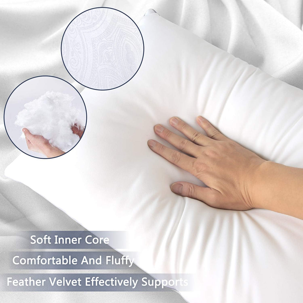 HIMOON Bed Pillows for Sleeping 2 Pack, Queen Size Cooling Pillows Set of 2, Top-end Microfiber Cover for Side Stomach Back Sleepers