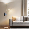 SIBRILLE Upgraded 2-Light Torchiere Floor Lamp - 34W Color Changing Standing Lamp with Remote, Rotatable Floor Reading Light, Modern…