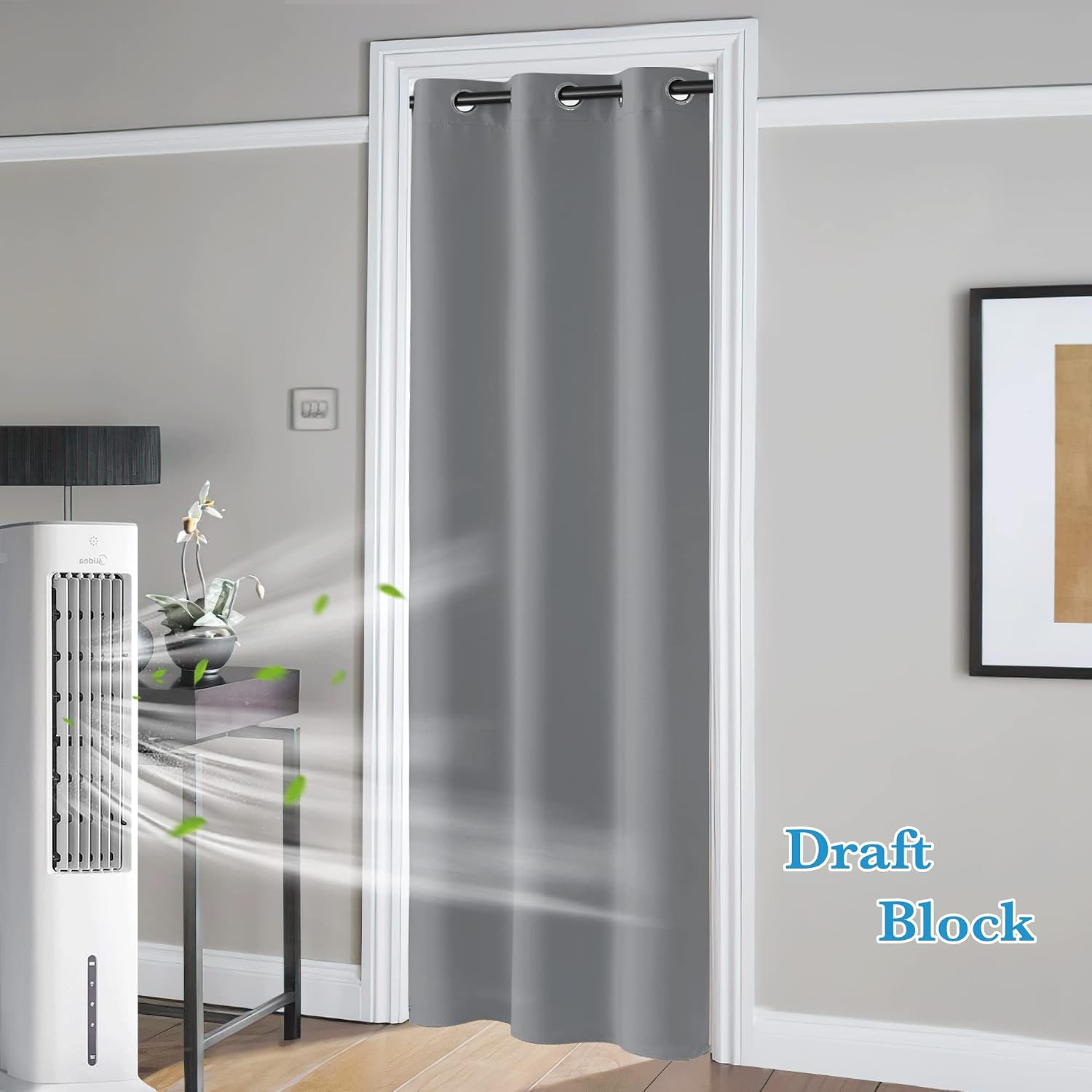 Rybhome RYB HOME Blackout Curtains Thermal Insulating Privacy Temporary Door Curtains for Bedroom Closet Doorway Accordion Door Interior Li…