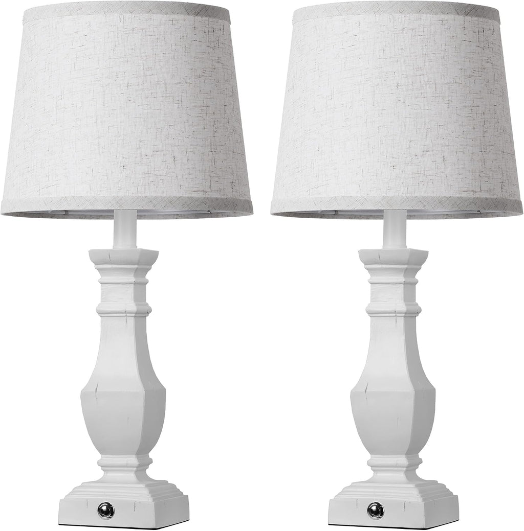 ROTTOGOON Dimmable Table Lamps Set of 2, Rustic Farmhouse Table Lamps for Living Room Bedroom, Bedside Desk Lamps for end Tables, Touch…