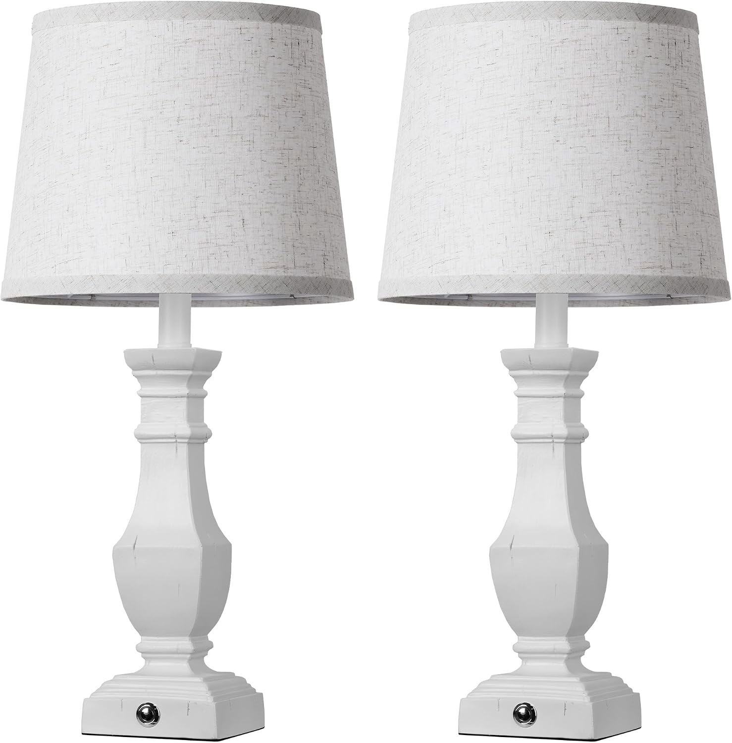 ROTTOGOON Dimmable Table Lamps Set of 2, Rustic Farmhouse Table Lamps for Living Room Bedroom, Bedside Desk Lamps for end Tables, Touch…