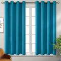 BGment Blackout Curtains - Grommet Thermal Insulated Room Darkening Bedroom and Living Room Curtains, Set of 2 Panels (52 x 54 Inch, Peacoc…