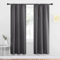 NICETOWN Grey Window Curtains for Bedroom - Home Decoration Thermal Insulated Rod Pocket Blackout Blinds & Drapes for Small Windows…