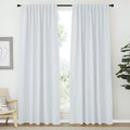 Nicetown Living Room Darkening Curtain Drapes - (Cloud Grey Color) W70 x L84, Set of 2, Room Darkening Window Treatment Drapery Panels Grey