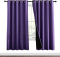 Nicetown Lilac Purple Full Shade Curtain Panels, Pair of Energy Smart & Noise Blocking Out Blackout Drapes for Dining Room Window, Thermal…