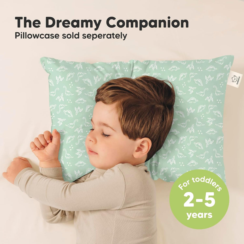 KeaBabies 2-Pack Toddler Pillows 2 Year Old to 5-13x18 Soft Organic Cotton Kids Pillow for Sleeping, Travel, School, Daycare, Nap…