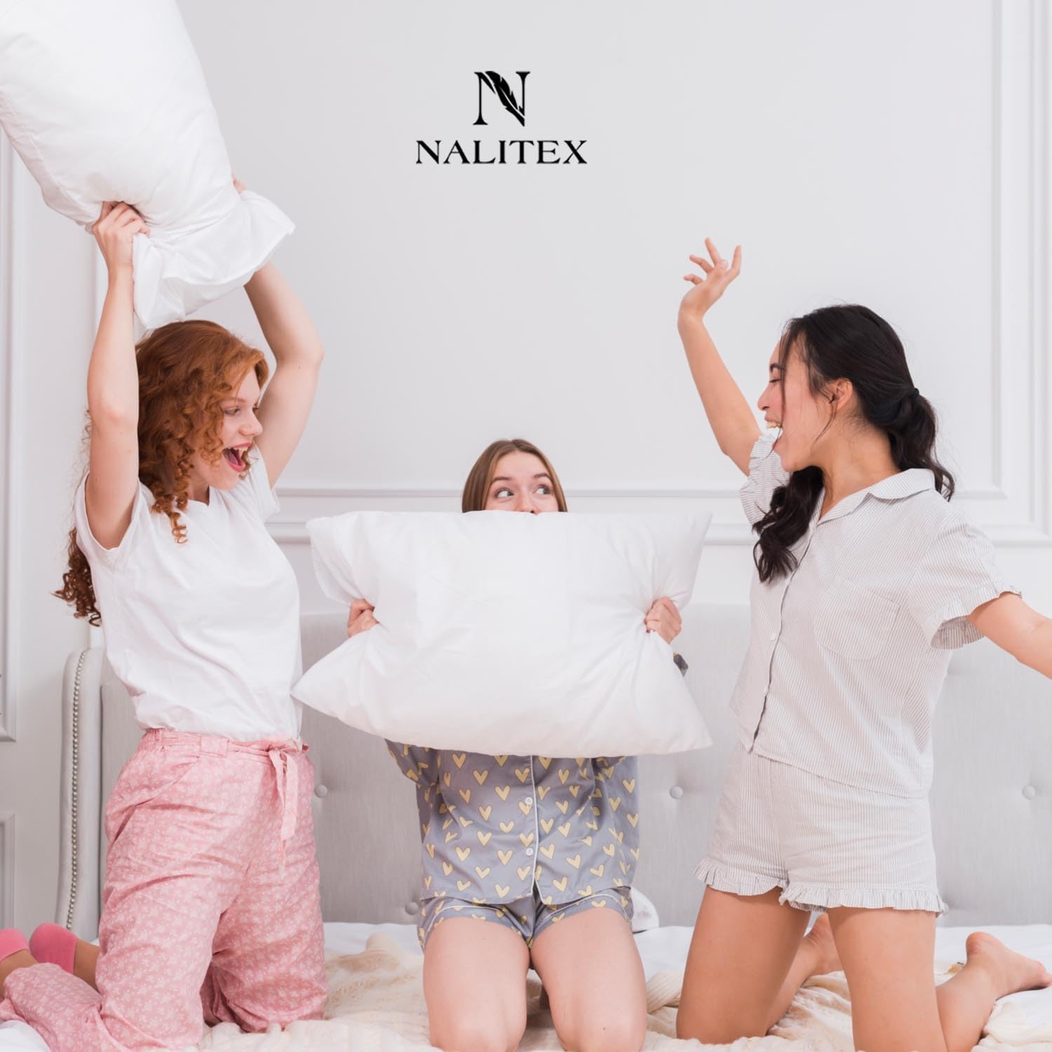 Nalitex Waterproof Pillow Protector with Zipper Style (2 Pack, White) Pillow Covers Luxury Queen Pillow Protectors Breathable and Ultra Sof…