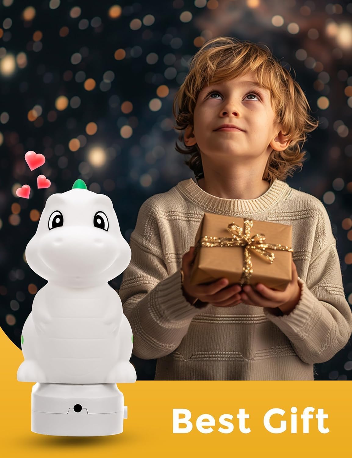 L LOHAS LED Plug in Night Light for Kids,2-Pack 3D Cute Dinosaur Night Lights with Dusk to Dawn Sensor, RGB+Soft White 3000K Dinosaur…