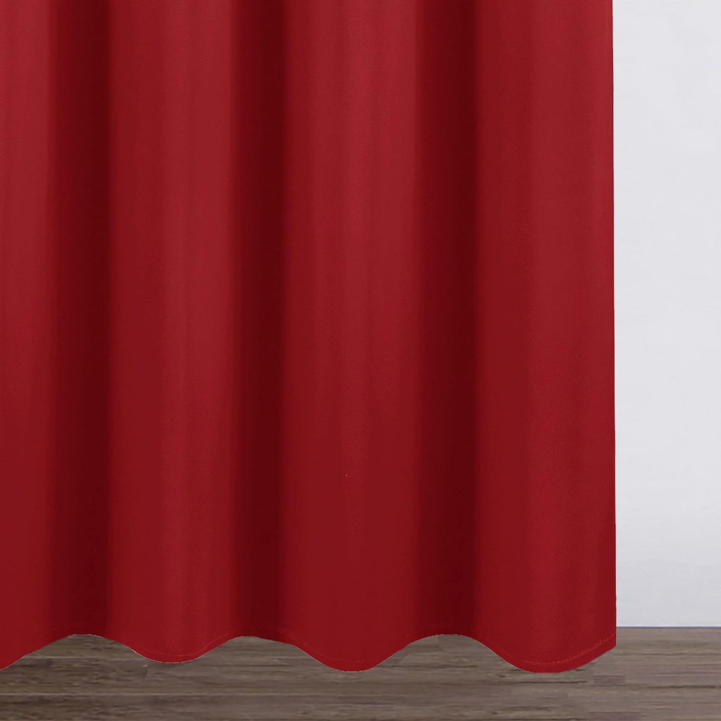 Lemomo Blackout Curtains 52 x 95 inch/Bright Red Curtains Set of 2 Panels/Thermal Insulated Room Darkening Bedroom Curtains 95 inch Red