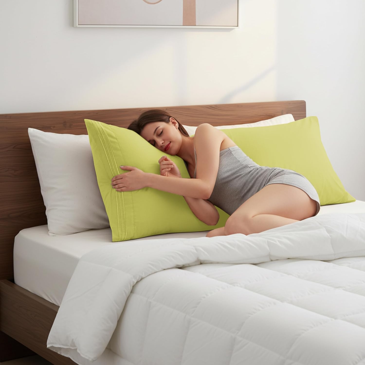 Elegantcomfort Elegant Comfort Luxury Ultra-Soft 1-Piece Pillowcase Set - 1500 Hotel Quality Microfiber Double Brushed - Wrinkle Resistant,…