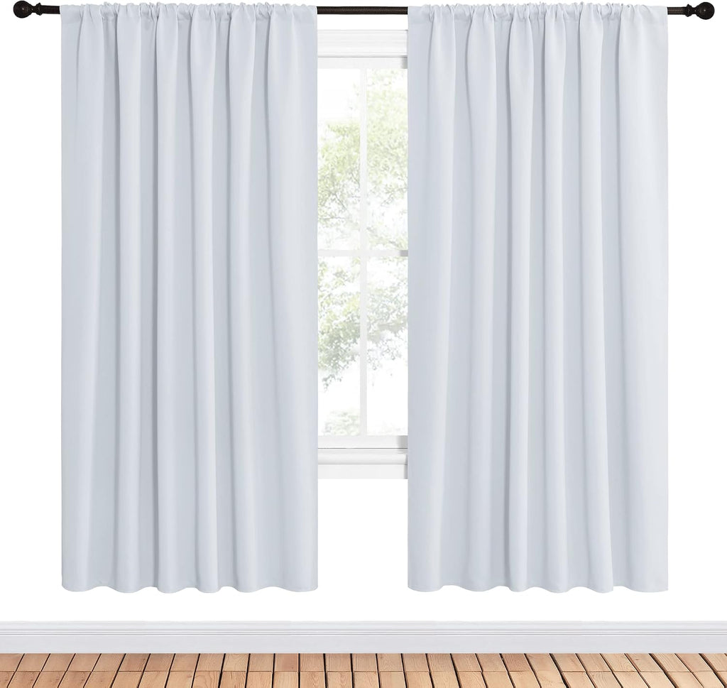 NICETOWN Bedroom Window Curtain Panels - Window Treatment Thermal Insulated Rod Pocket Room Darkening Curtains/Drapes for Patio Door…