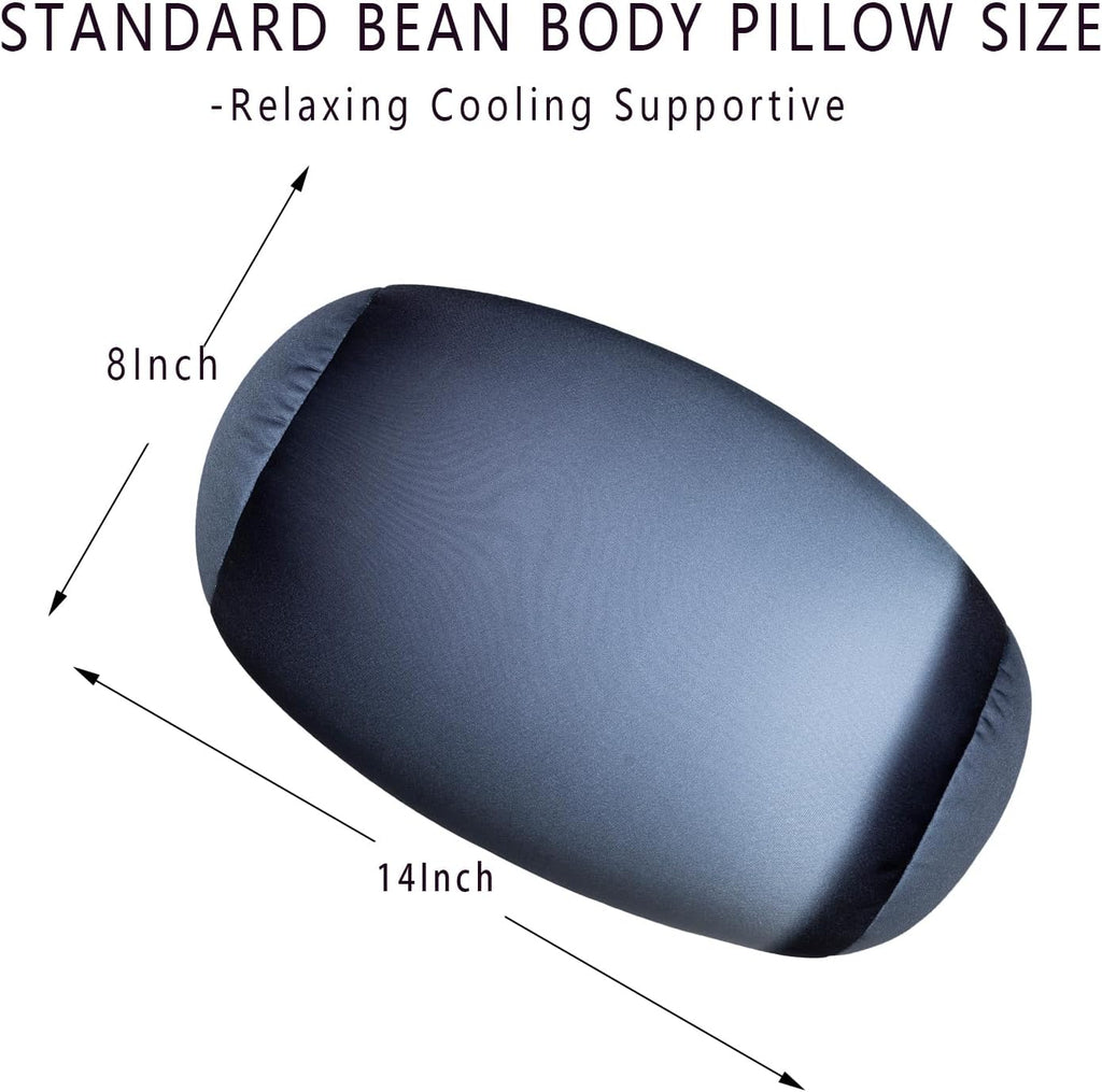 Squishy Microbead Neck Pillow, 7Inch x 12Inch Soft Travel Body Bed Pillow Bean Pillow for Kids Adult Chair Sleeping Car Seat, Fun…