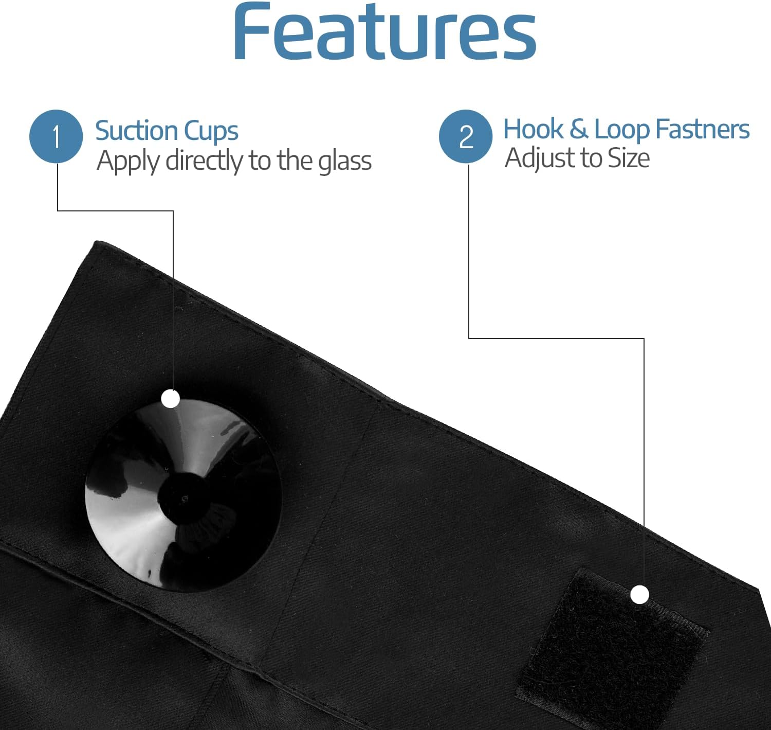 Portable Blackout Curtain with Suction Cups - Premium Easy Install Shade No Tools Required - Temporary Blinds, Perfect for Baby Nursery…