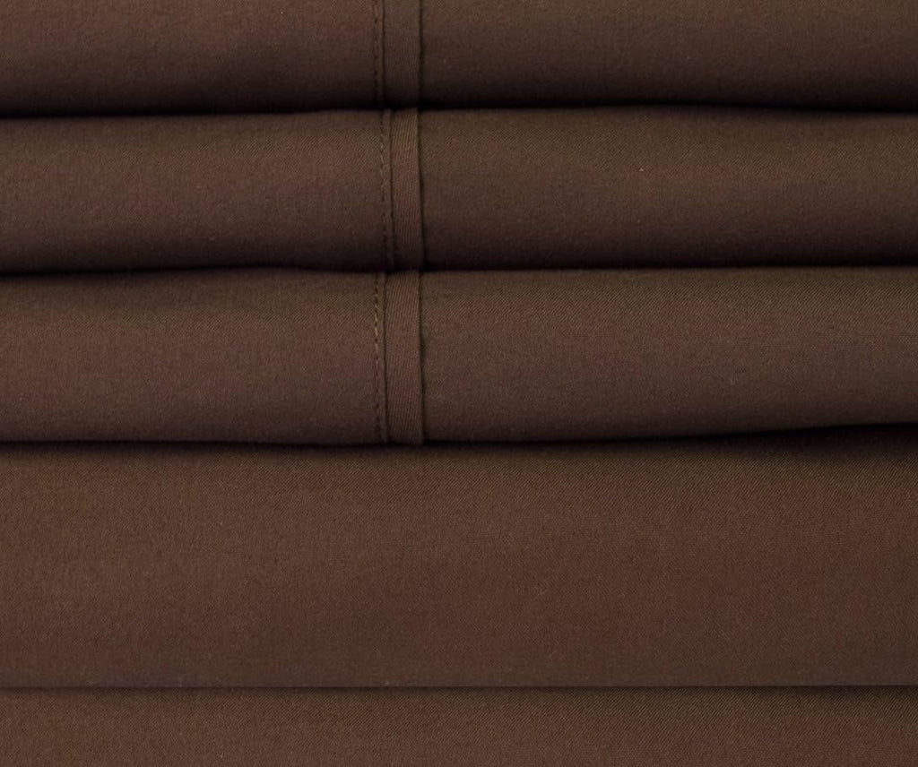 Queen Sheets Brown - 6 Piece 1500 Supreme Collection Fine Brushed Microfiber Deep Pocket Queen Sheet Set Bedding - 2 Extra Pillow Cases…