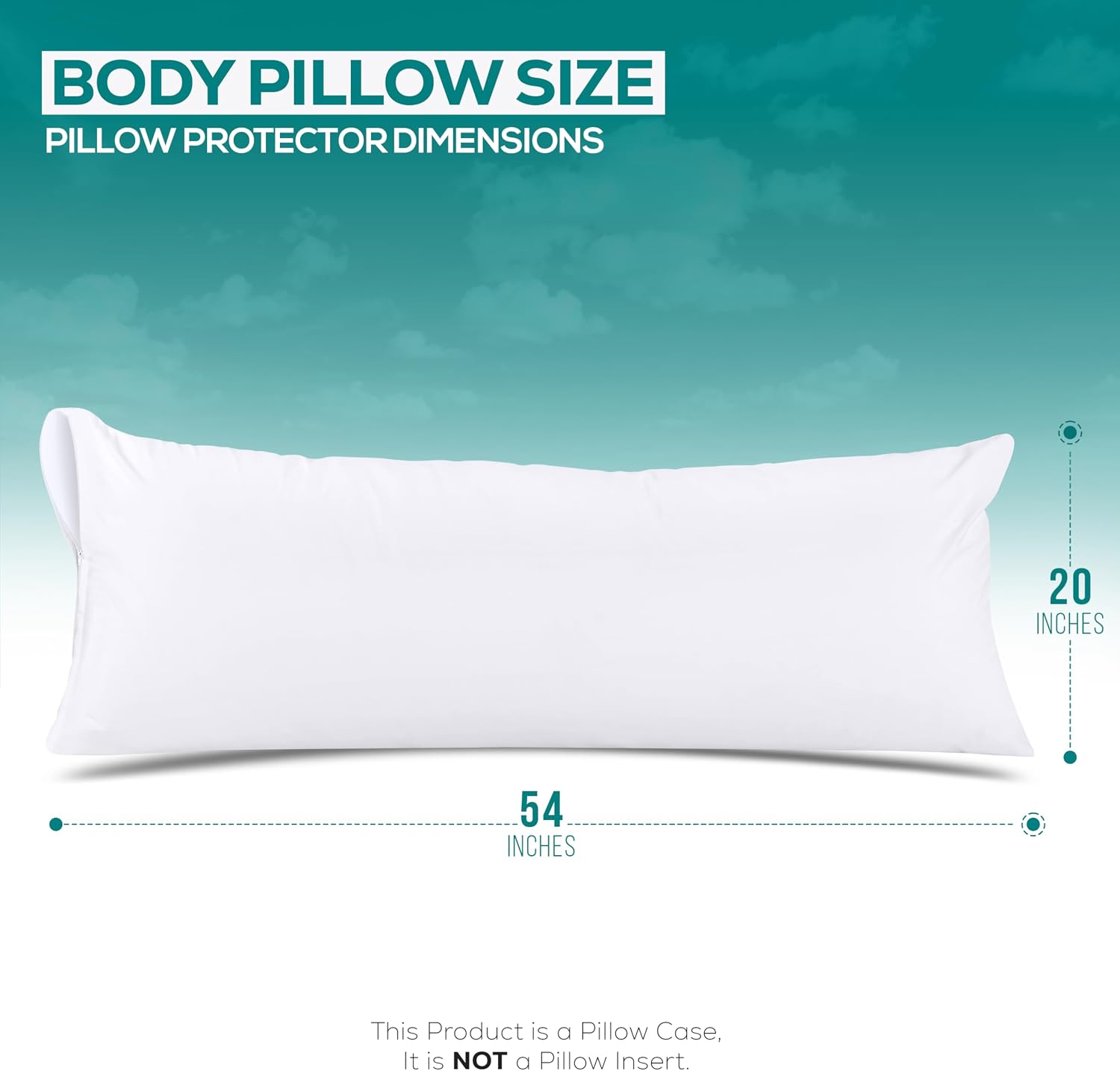 Utopiabedding Set of 2 Pillow Protectors with Zipper Body Size, Bed Bug and Dust Mite Proof Pillow Covers, Ultra Soft Pillow Encasements, M…