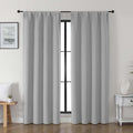 Gwine Silver Grey Blackout Curtains for Living Room 72 inches Long, Noise Reducing Room Darkening Window Treatment Curtains for Bedroom…