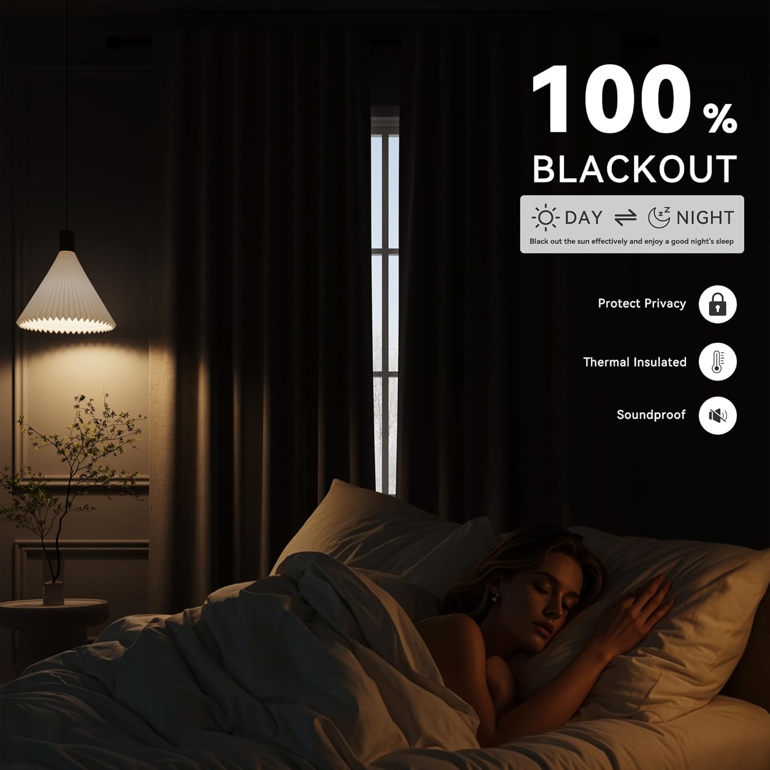 Guken Yellow Linen 100% Blackout Curtains for Bedroom 96 Inches 2 Panel Sets Room Darkening Black Out Thermal Insulated Soundproof Back Tab…