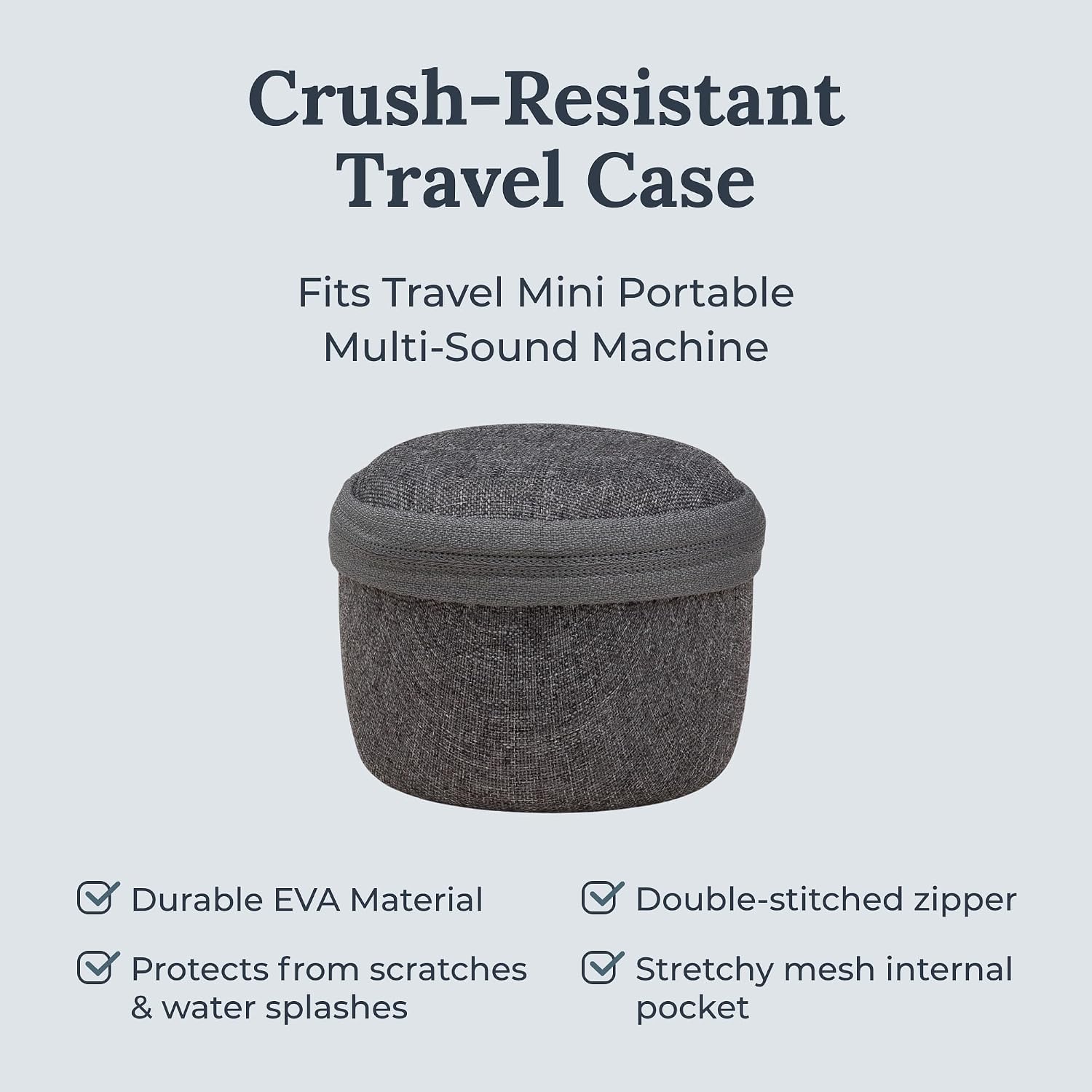 Yogasleep Crush-Resistant Travel Case for Travel Mini White Noise Sound Machine, Provides Protection While Traveling, Double Stitch…