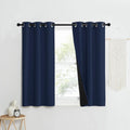 Nicetown 100% Blackout Curtain Set, Thermal Insulated & Energy Efficiency Window Draperies for Guest Room, Full Shading Panels for Shift Wo…