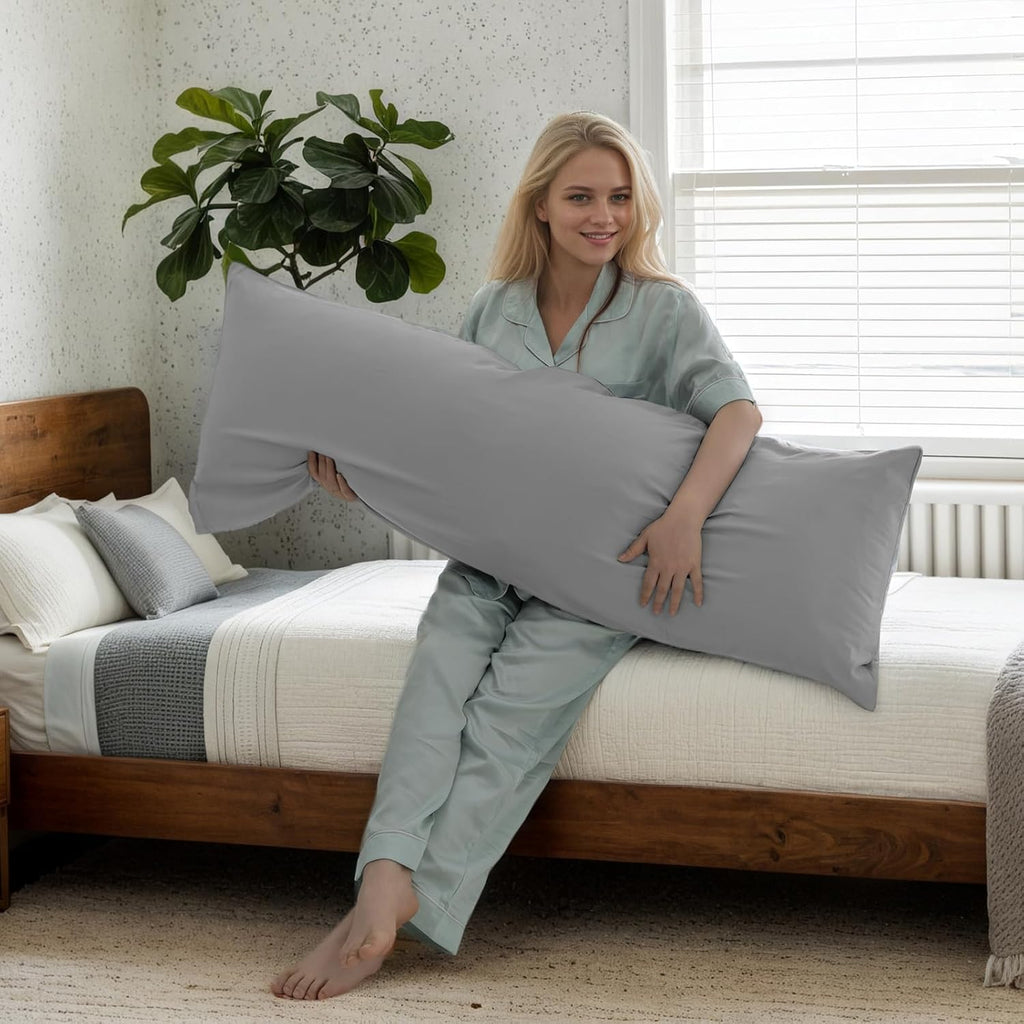 Body Cooling Pillow Cases Cover, Bamboo Rayon Pillowcases with Zipper Closure, Cool & Breathable Pillow Case for Hot Sleepers and Night…