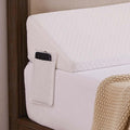 Homemate King Size(76"x10"x6") Bed Wedge Pillow for Headboard - Bed Gap Filler(0-8") - Triangle Bloster Pillow Wedge - White