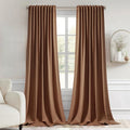 Miulee Back Tab Blackout Curtains 120 Inch Long 2 Panels Set for Living Room Bedroom, Rod Pocket/Pinch Pleated Extra Long Thermal Insulated…