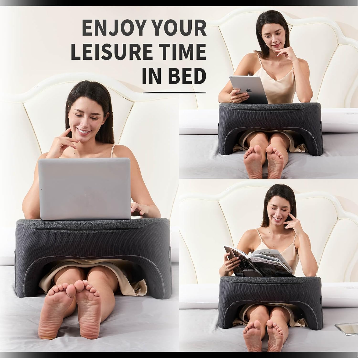 cooloo8 Reading Pillow, Lap Desk, Laptop Pillow for Lap, Large Gaming Pillow for Reading, Working, Gaming or Sitting in Bed Floor…