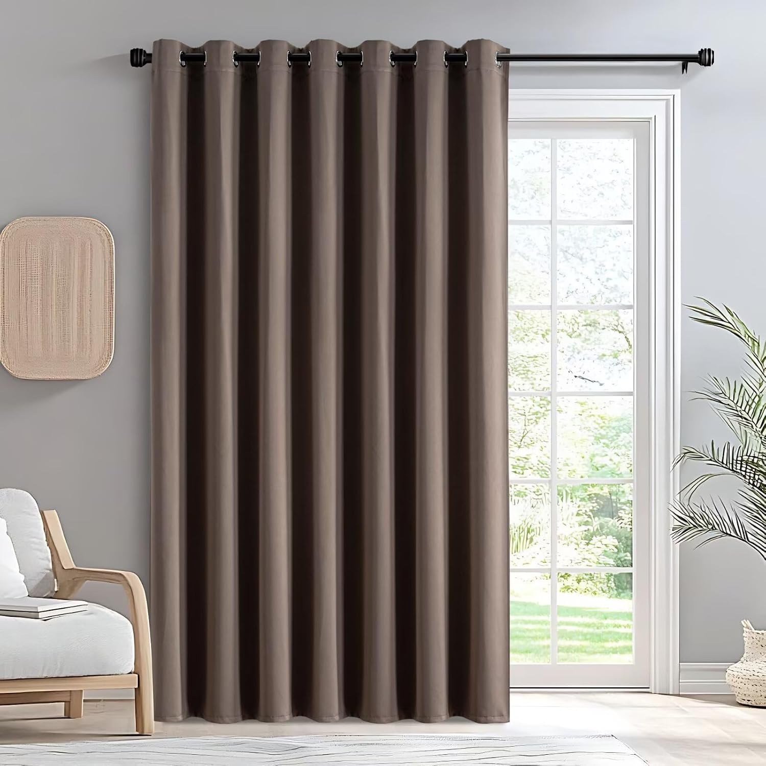 Igemaeve Custom Curtains for Bedroom Customsize, Blackout Curtains 1 Panel Thermal Insulated, Grommet Light Blocking Drapes for Living Room…