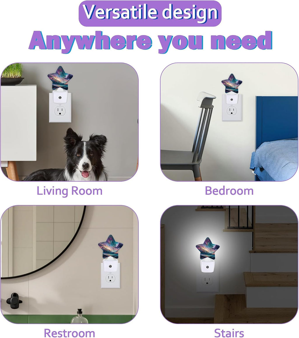 Dreamy Polar Lights Night Light for Kids, Abstract Night Lights Plug Into Wall, Lightweight Dusk to Dawn Light Sensor Warm Nightlights for…