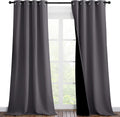 Nicetown 100% Blackout Blinds, Set of 2, 46" x 96", Laundry Room Decor Window Treatment Curtains for Large Patio Sliding Door, Thermal Insu…