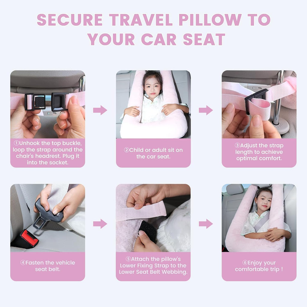 Keemall Car Pillow for Kids, Professional Inflatable Kids Car Pillow for Sleeping Carseat Travel - Safe, Reliable - Inflatable Travel Pillo…