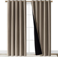 Nicetown Taupe Full Shade Curtain Panels, Pair of Energy Smart & Noise Blocking Out Blackout Drapes for Dining Room Window, Thermal Insulat…