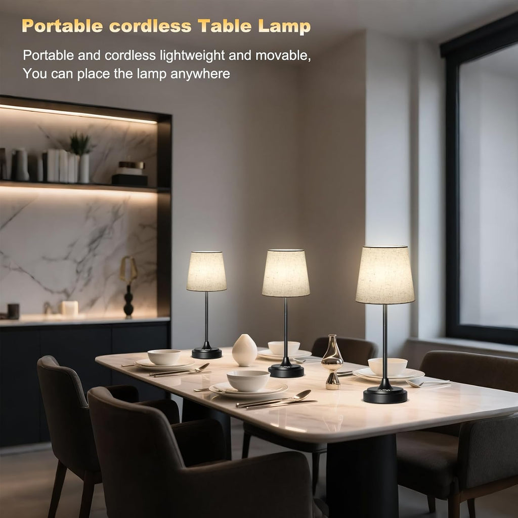 Wowag Cordless Table Lamp Rechargeable,5000mAh Battery Operated Desk Lamp,3 Colors & 7 RGB Stepless Dimmable, Touch Ambient Light for…