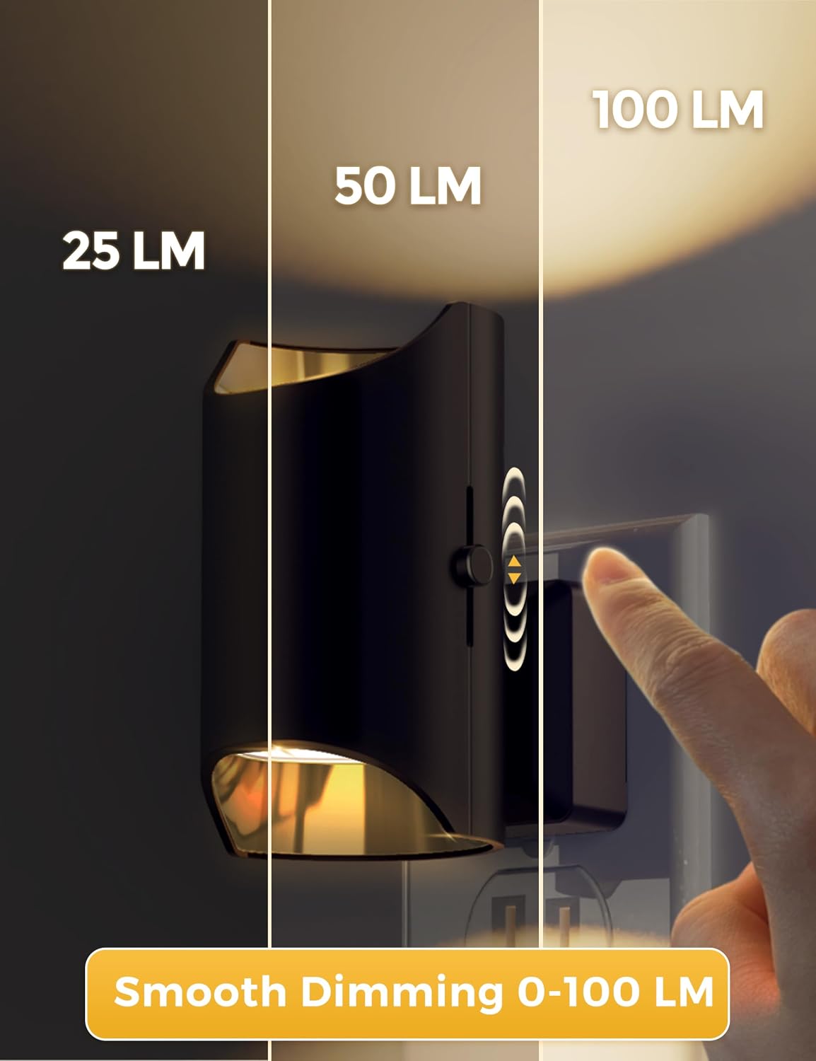 L LOHAS LED Night Light, Dimmable Night Lights Plug into Wall, Dusk to Dawn Sensor, Soft White 3000K, 0-100LM, Plug in Night Light…
