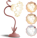 Flower Table Lamp Bedside Lamps LED Reading Light,3 Color Modes Cute Small Lamp, Vintage Flower Lamp Kawaii Table Lamp for Bedroom Living…